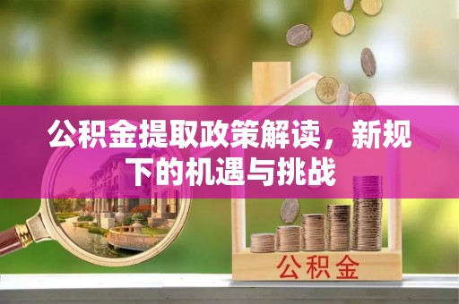 顺德公积金提取政策解读，新规下的机遇与挑战