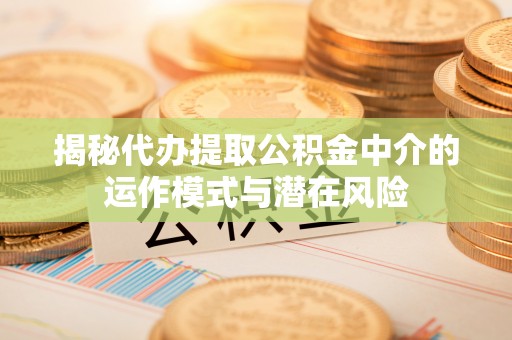 顺德揭秘代办提取公积金中介的运作模式与潜在风险