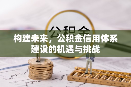 顺德构建未来，公积金信用体系建设的机遇与挑战