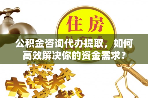 顺德公积金咨询代办提取，如何高效解决你的资金需求？