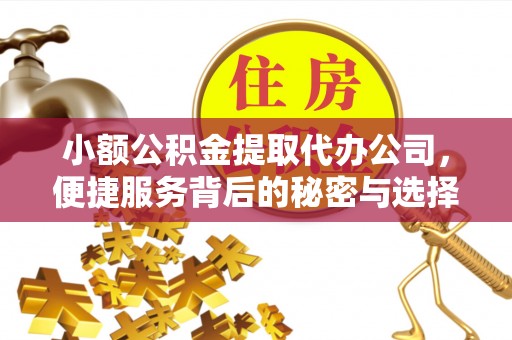 顺德小额公积金提取代办公司，便捷服务背后的秘密与选择指南