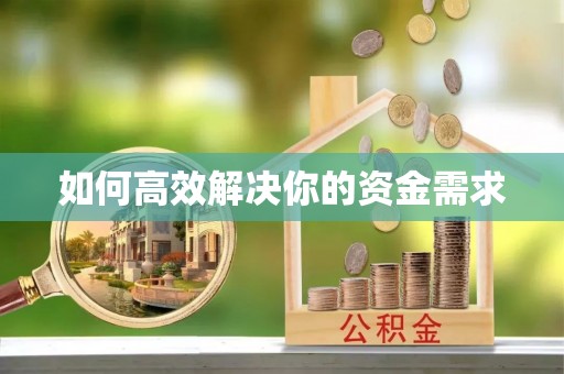 顺德如何高效解决你的资金需求