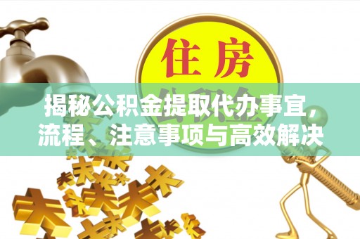 顺德揭秘公积金提取代办事宜，流程、注意事项与高效解决方案