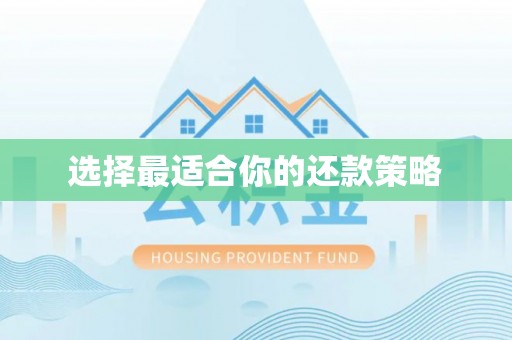 顺德选择最适合你的还款策略